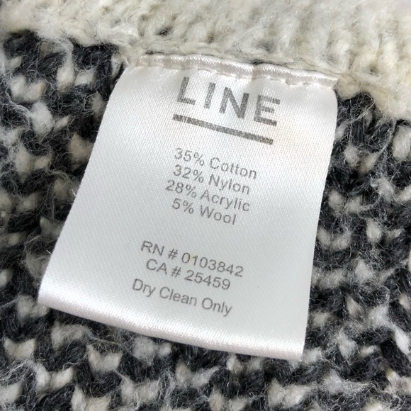 Line The Label Jacquard Open Sweater Sz M - Picture 5 of 12